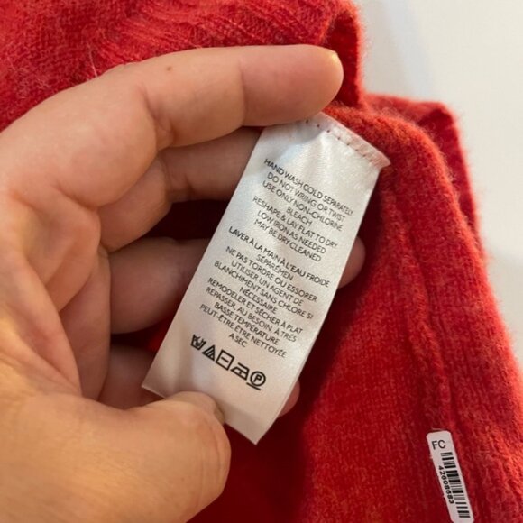 Free people cashmere Vibrant Red Cowl Neck Sweater - Picture 3 of 4